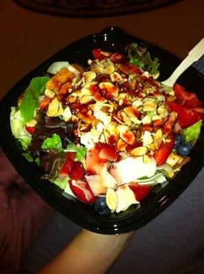 The Berry Almond Chicken salad is delicious