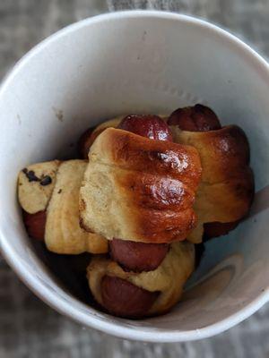 Mini pretzel dogs