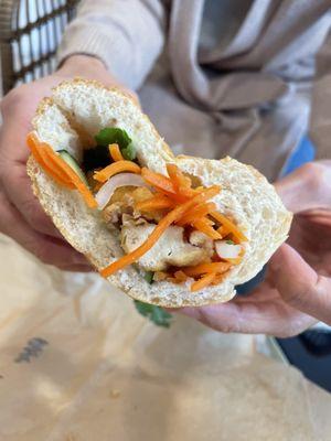 The lemon grass tofu banh mi