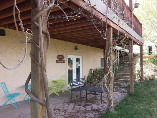 Tasting room porch, perfect place for summer sipping