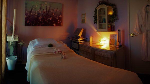 The Lavender Room, a calming atmosphere to enjoy a facial, massage or body treatment-or all of the above!