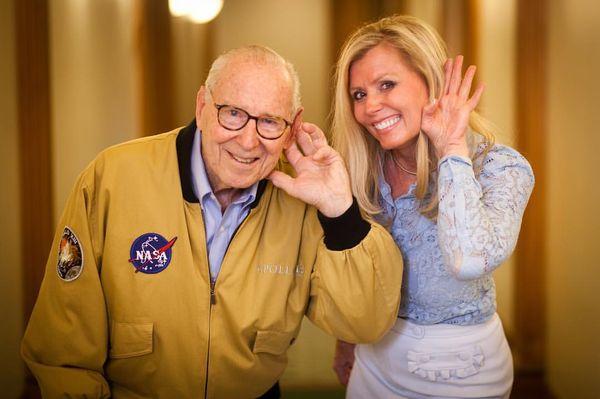 Dr. Halvorson with Captain James Lovell