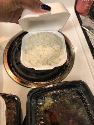 Small white rice i guess it was free