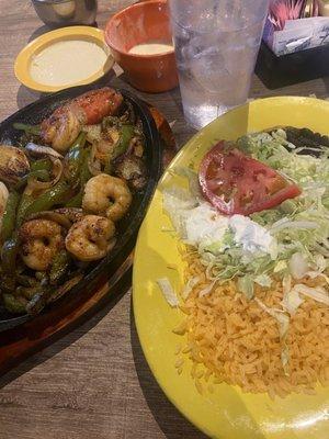 Shrimp fajitas