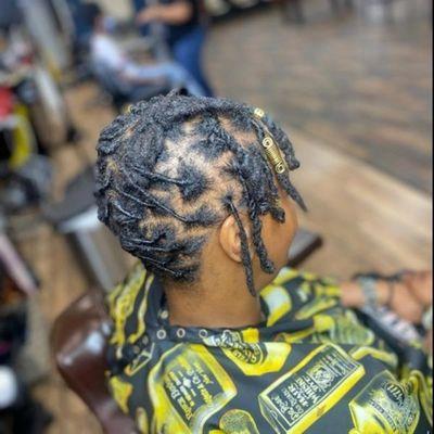 Loc updo style