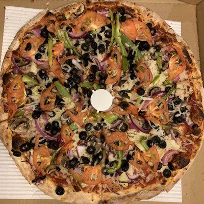 Vegan vegetable pizza XL