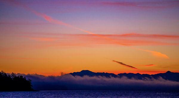 Sunrise as seen from Guemes Island Resort.