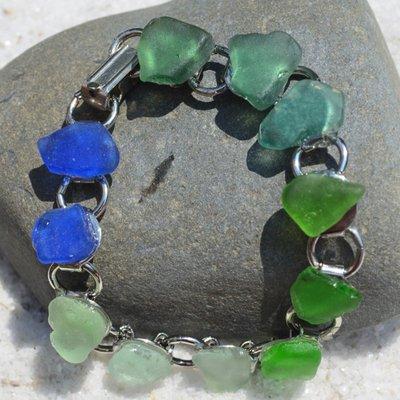 Surf Tumbled Sea Glass Bracelet