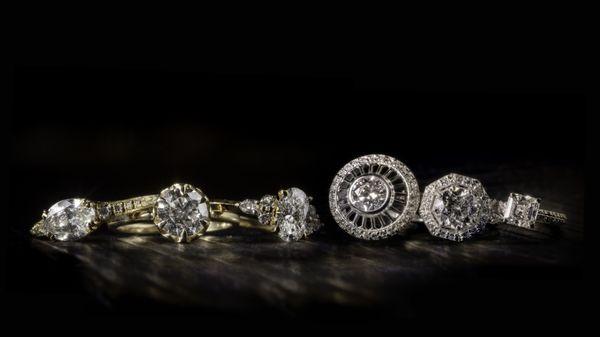 Our Alx&Co. line of customizable engagement style rings