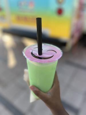 Honeydew milk tea