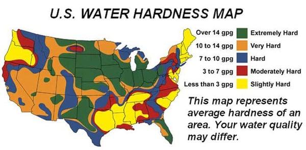 This is a Hardness Map of the USA as you can see Indiana has some of the Hardest water in the USA