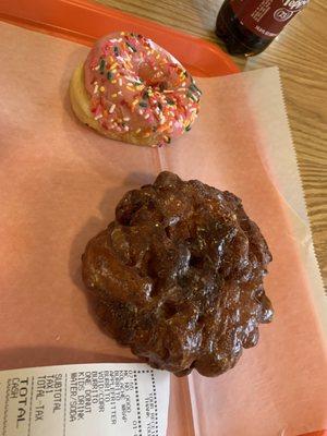 Strawberry Donut and Apple Fritter