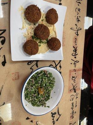 Falafel and Tabboleh salad.