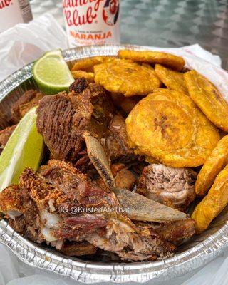 Chicharron and Tostones