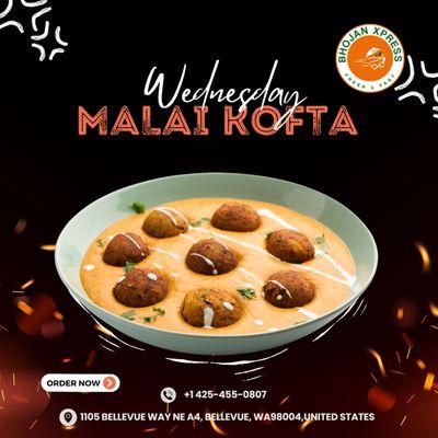 Indulge in the exquisite flavors of our Malai Kofta!  These velvety, melt-in-your-mouth koftas are a divine blend of paneer, potatoes.