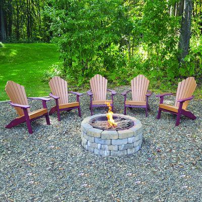 Outdoor fire pit and seating area