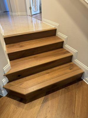 Wood flooring stairs