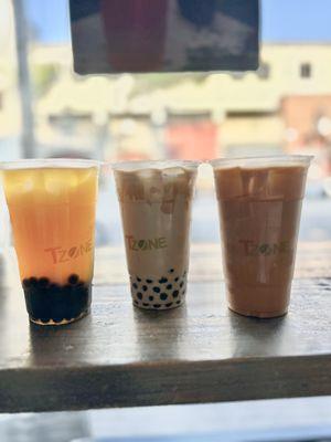 Caramel Milk Tea Passion Fruit Green Tea Thai Iced Coffee