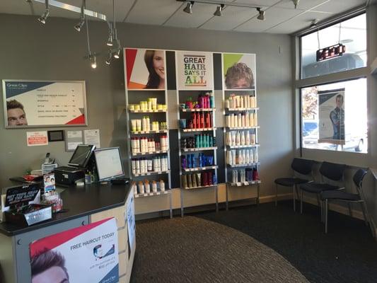 Front desk & other product display shelf