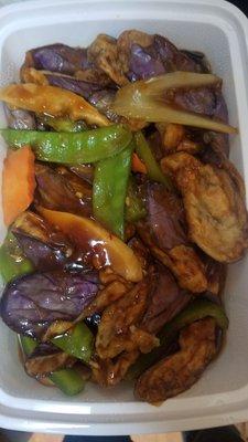 Eggplant with garlic sauce