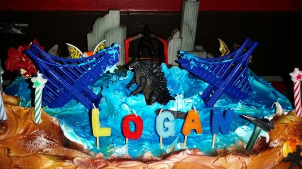 Alma's cakes made a fantastic Godzilla cake for my son's birthday. My son won't except any other cake.