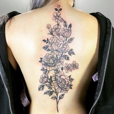 Girly floral Backpiece by davis