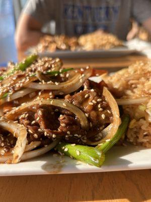 Mongolian Beef and Fried rice