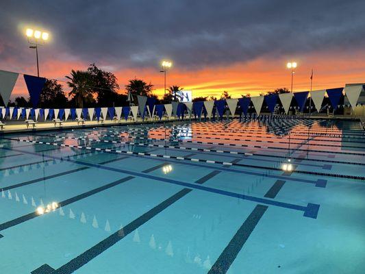 Sunrise at the pool