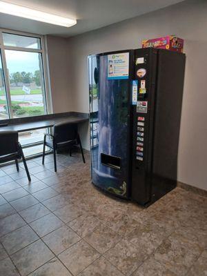 Vending machine & another waiting room.