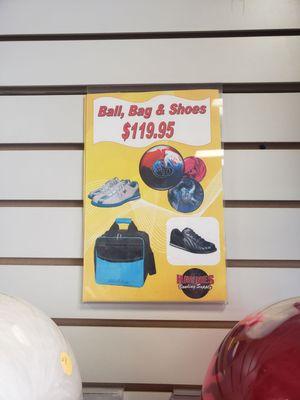 Bag, shoes, and ball special