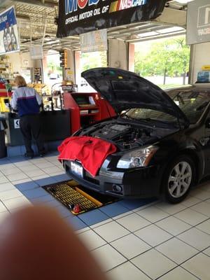 2007 Maxima getting its fluids changed.