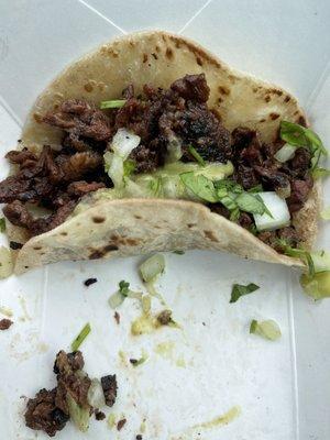 Carme asada tacos.