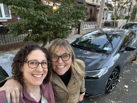 Grinning from ear to ear over our new Prius Prime!  Thank you Wali!!!