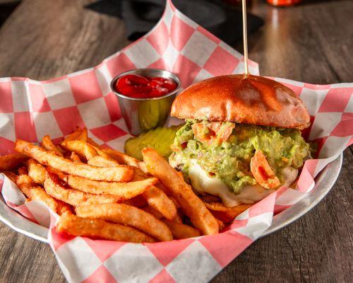 Burger and fries