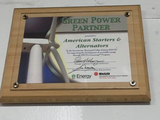 SMUD Green Power Partner