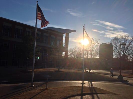 Sunset over the University of Memphis campus near the University Center!