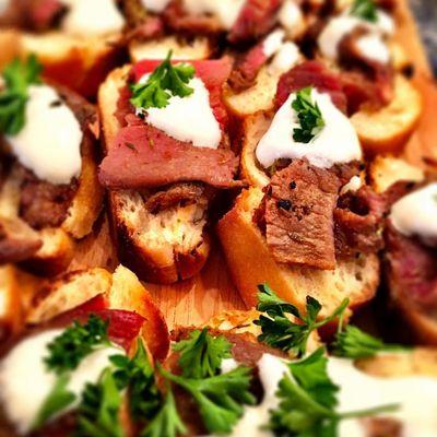 Las Olas Prix Fix Menu. With Hors d'oeuvre Steak Crustini with Horseradish Crema