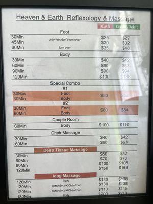 Price list