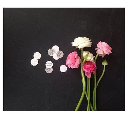 Lovewild Design seed coins + ranunculus