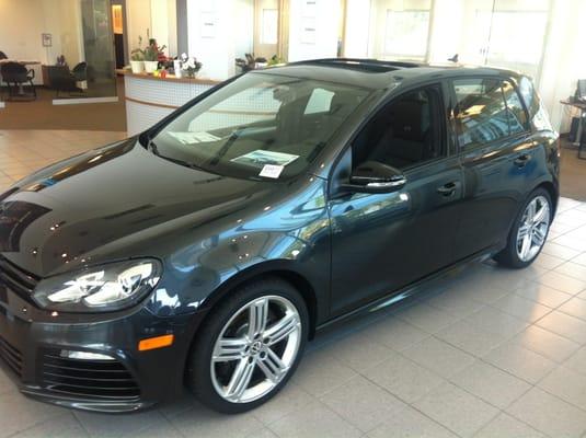 Golf R-Line in the showroom at Northshore Volkswagen