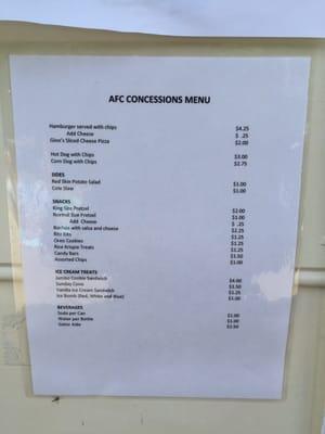 Concession pricing.