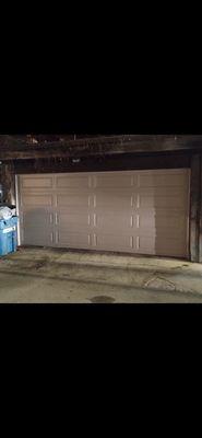 One of 3 new garage doors