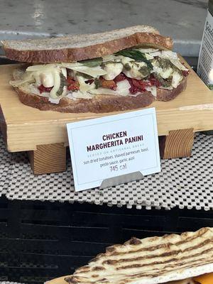 Display of the Chicken Margarita Panini