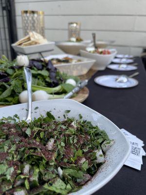 Appetizer table at Chelo - Taste of Persia Catering Event