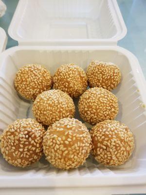 Sesame balls   We ordered them to go, but tried it while we were waiting for the check and ended up getting another order