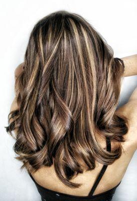 Balayage in brown hair!