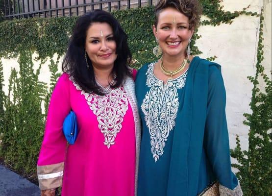 Marianne and I in our beautiful salwar kameez outfits from Rani Boutique. Thank you a million Rani