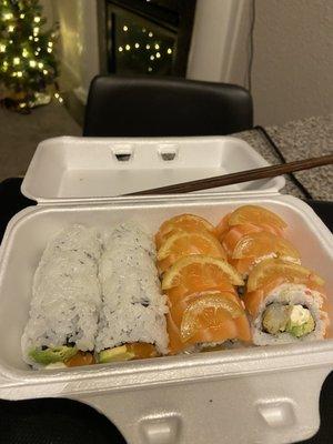 Boston Roll (right), Philadelphia roll (left)