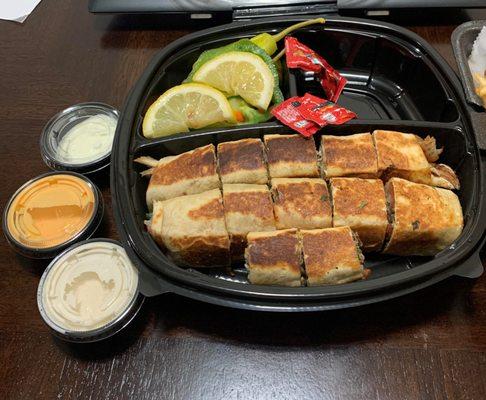 Garlic, Tihini, and Yellow Dips!