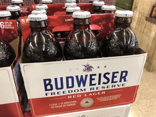 5/10/18. Thursday afternoon. Bud Freedom Reserve Red Lager.